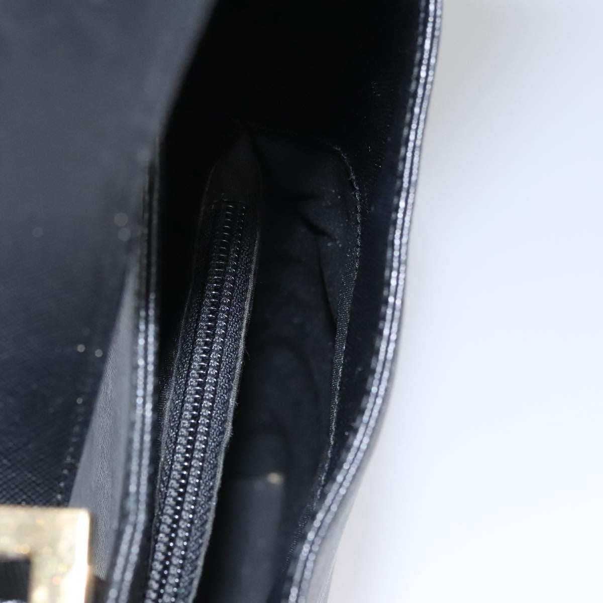 Salvatore Ferragamo Salvatore Ferragamo Gancini Shoulder Bag Leather Black Authentic BD371
