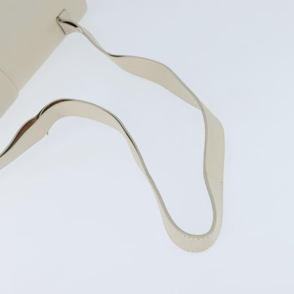 Gucci GUCCI Shoulder Bag Leather White Gold Authentic BA7470