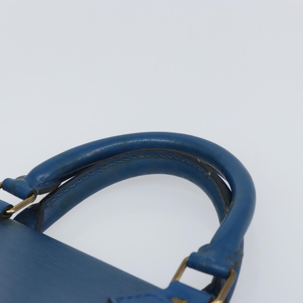 Louis Vuitton LOUIS VUITTON Epi Sac Triangle Hand Bag Blue M52095 LV Authentic 164160