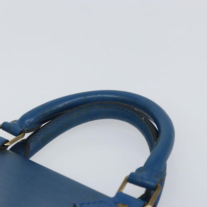 Louis Vuitton LOUIS VUITTON Epi Sac Triangle Hand Bag Blue M52095 LV Authentic 164160