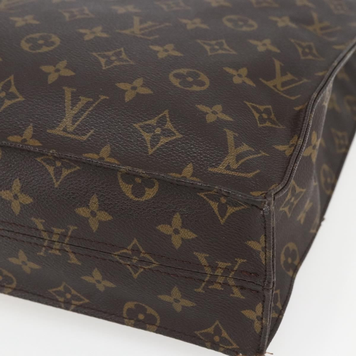 Louis Vuitton LOUIS VUITTON Monogram Sac Plat Hand Bag M51140 LV Authentic 162736