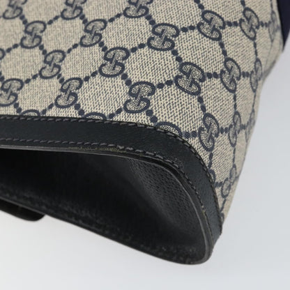 Gucci GUCCI GG Supreme Sherry Line Clutch Bag PVC Navy Red 84 01 007 Authentic 153350