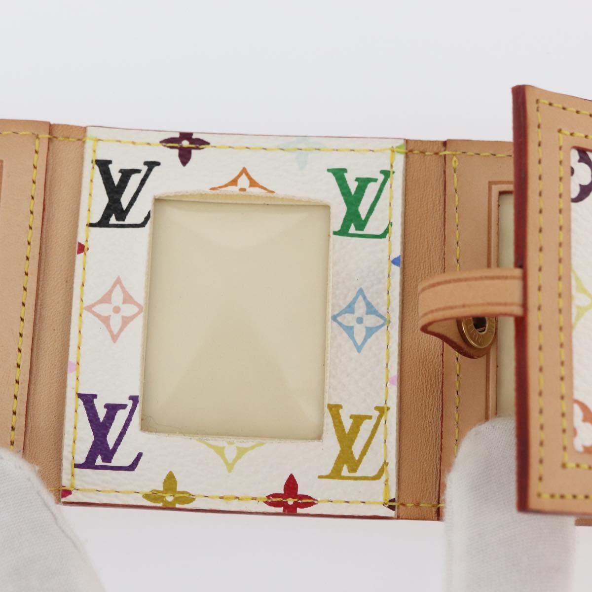 Louis Vuitton LOUIS VUITTON Multicolor Porto Photo 4 Vole Photo Case White M58005 Authentic BAZ610V Bag