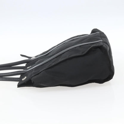 Prada PRADA Hand Bag Nylon Black Silver Authentic 153784