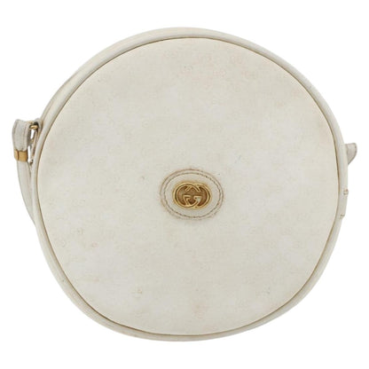 Gucci GUCCI Micro GG Supreme Shoulder Bag Leather White Gold 007 115 0088 Authentic 158504