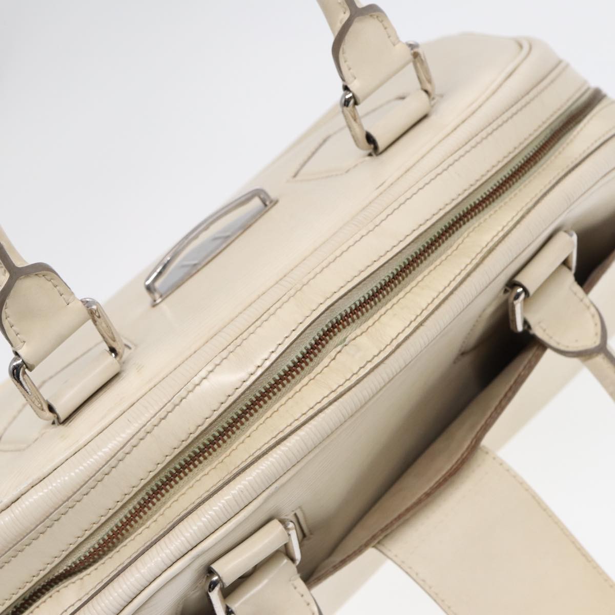 Louis Vuitton LOUIS VUITTON Epi Boring Montaigne GM Hand Bag White Yvoire M5931J LV Authentic 87942