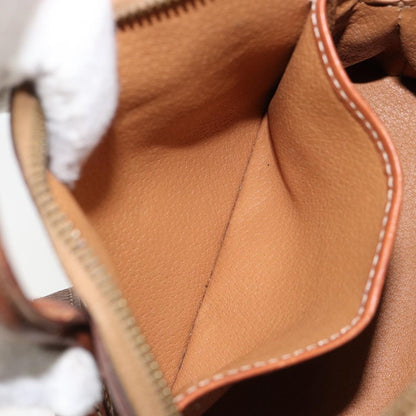 Celine CELINE Macadam Canvas Hand Bag PVC 2way Brown Gold Authentic 151939