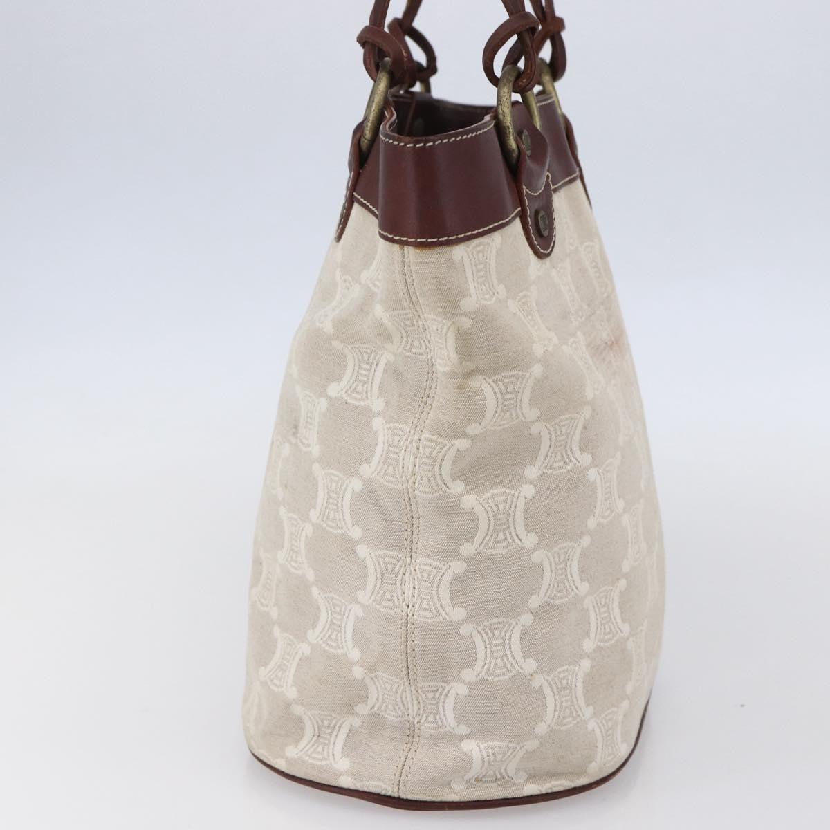 Celine CELINE Macadam Canvas Tote Bag Beige Authentic bs30631