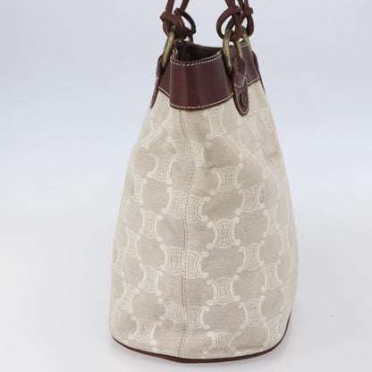 Celine CELINE Macadam Canvas Tote Bag Beige Authentic bs30631