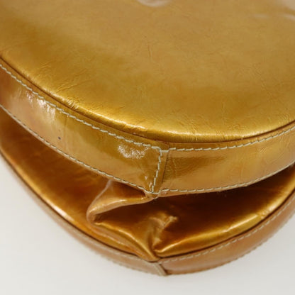 Loewe LOEWE Hand Bag Patent leather 2way Gold Authentic ka527