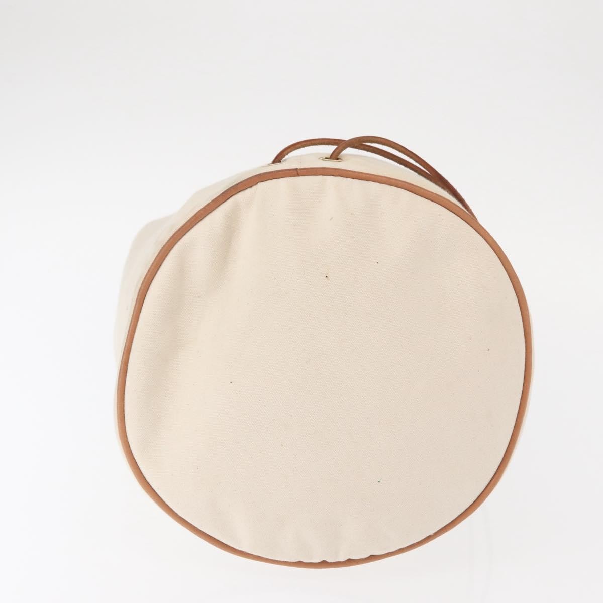 Hermès Hermès HERMES Porochon Mimir GM Shoulder Bag Canvas White Gold Authentic ka758