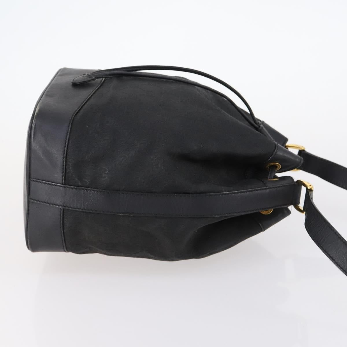 Gucci GUCCI GG Canvas Shoulder Bag Black Gold 001 2854 1627 Authentic 141820