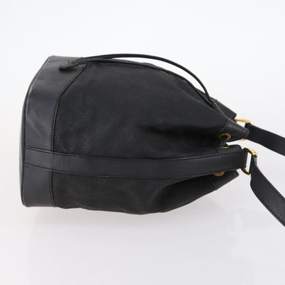 Gucci GUCCI GG Canvas Shoulder Bag Black Gold 001 2854 1627 Authentic 141820
