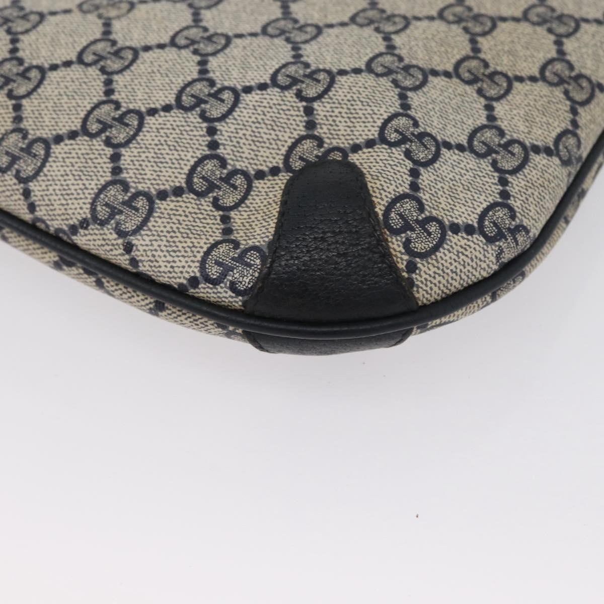 Gucci GUCCI GG Supreme Sherry Line Shoulder Bag PVC Navy Gold 904 02 026 Authentic mr2029