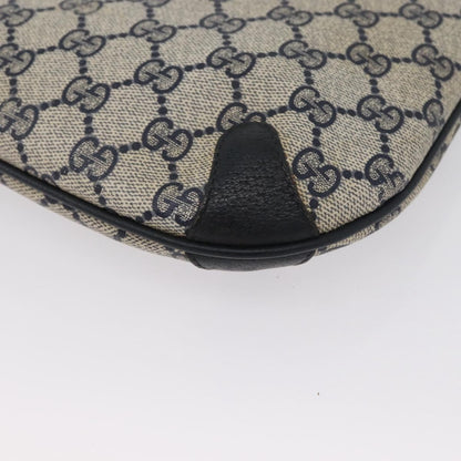 Gucci GUCCI GG Supreme Sherry Line Shoulder Bag PVC Navy Gold 904 02 026 Authentic mr2029