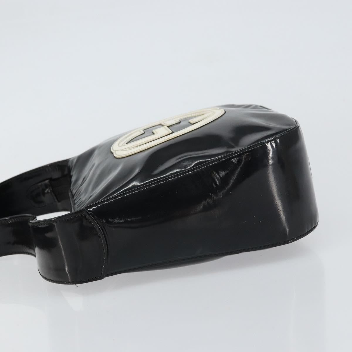 Gucci GUCCI Shoulder Bag Enamel Black Authentic 160485