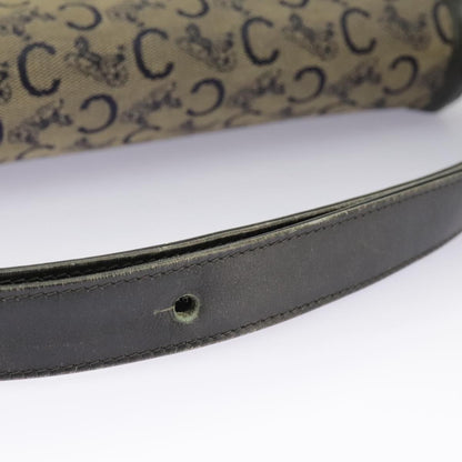 Celine CELINE C Sulky Shoulder Bag Canvas Navy Beige Authentic 100162