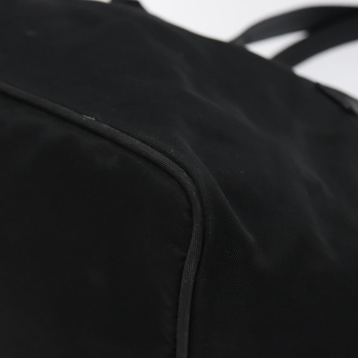 Prada PRADA Hand Bag Nylon Black Silver Authentic 118193
