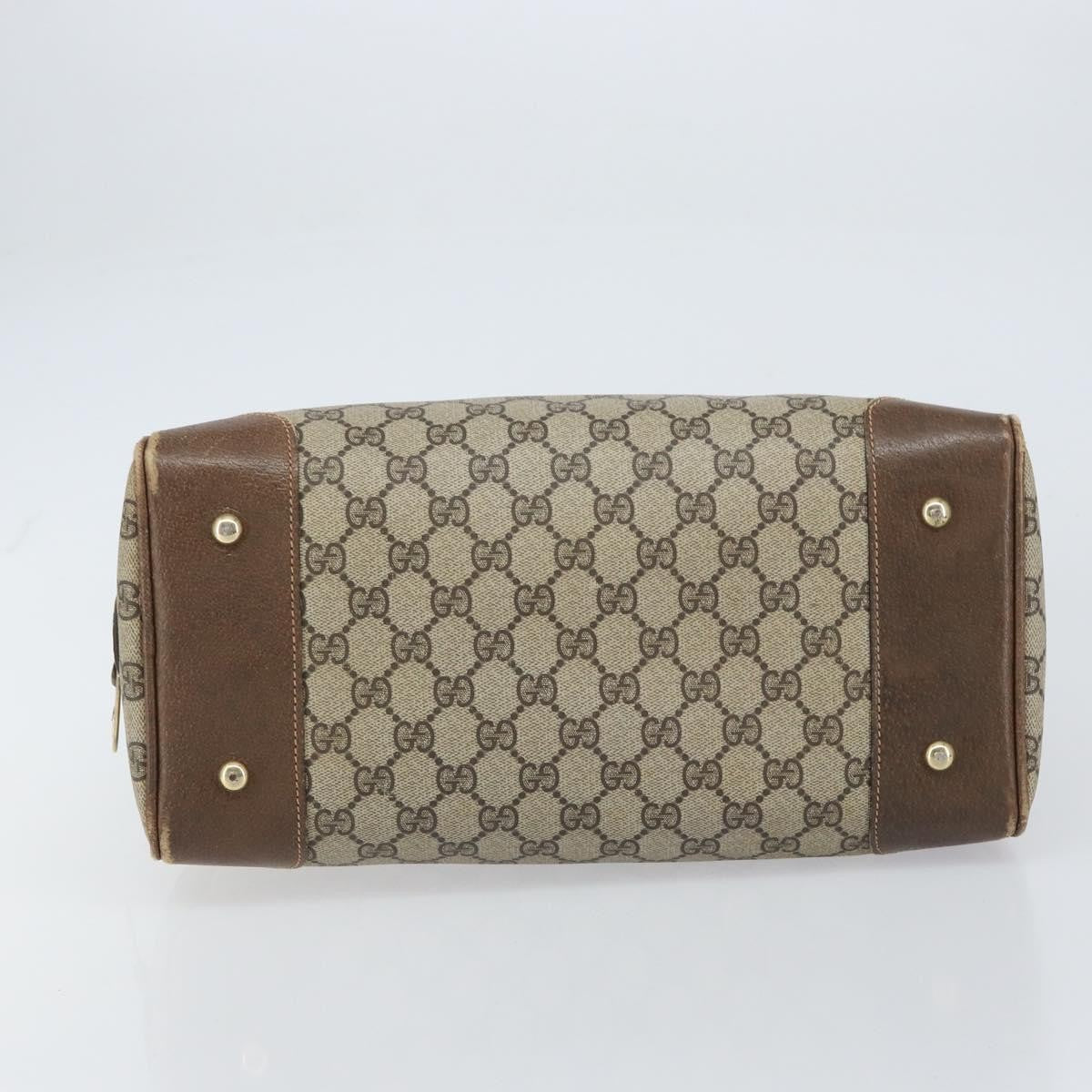 Gucci GUCCI GG Supreme Boston Bag PVC Beige Gold Authentic 156838