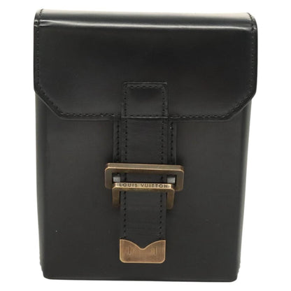 Louis Vuitton LOUIS VUITTON Pister Shoulder Bag Leather Black M92222 LV Authentic bs26496