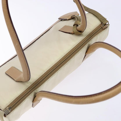 Prada PRADA Shoulder Bag Nylon Leather Beige Authentic bs29050