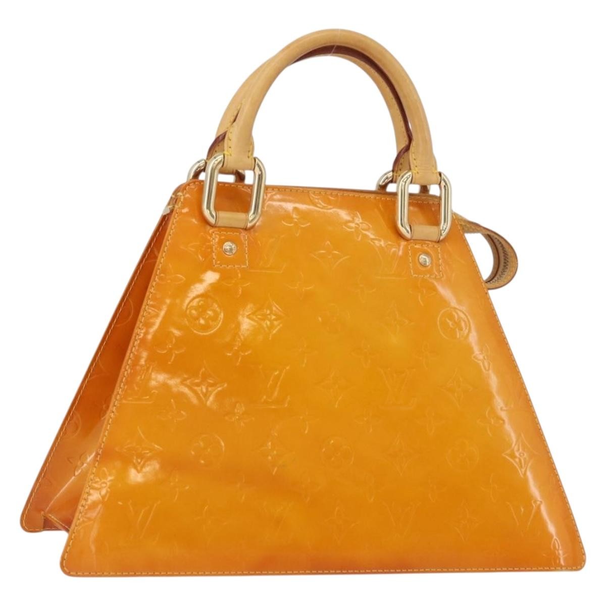 Louis Vuitton LOUIS VUITTON Monogram Vernis Forsyth Hand Bag Jaune M91112 LV Authentic mr2024