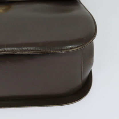 Salvatore Ferragamo Salvatore Ferragamo Gancini Shoulder Bag Leather Brown Gold Authentic 128109