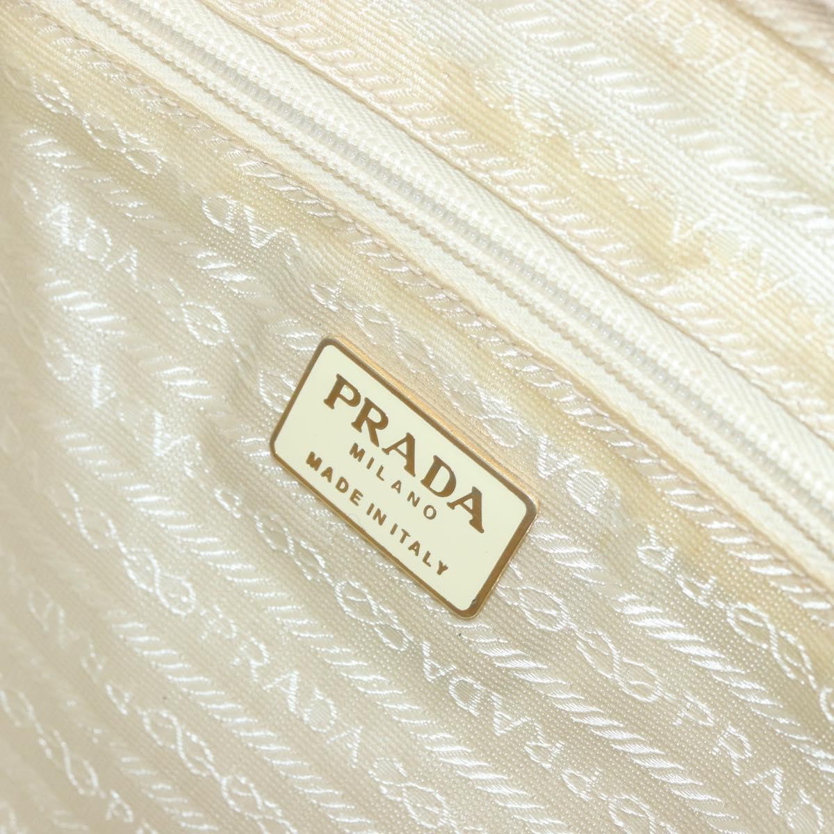 Prada PRADA Hand Bag Leather Beige Authentic BA8175