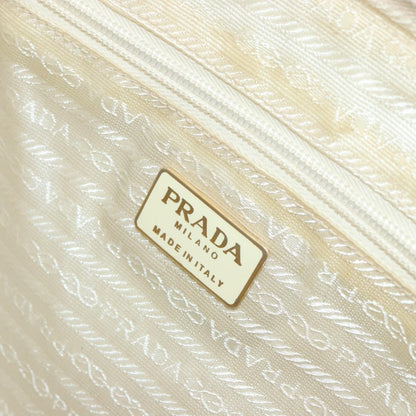 Prada PRADA Hand Bag Leather Beige Authentic BA8175