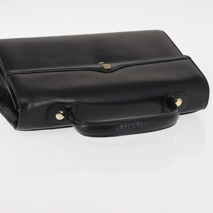 Givenchy GIVENCHY Hand Bag Leather Black Gold Authentic BA6452
