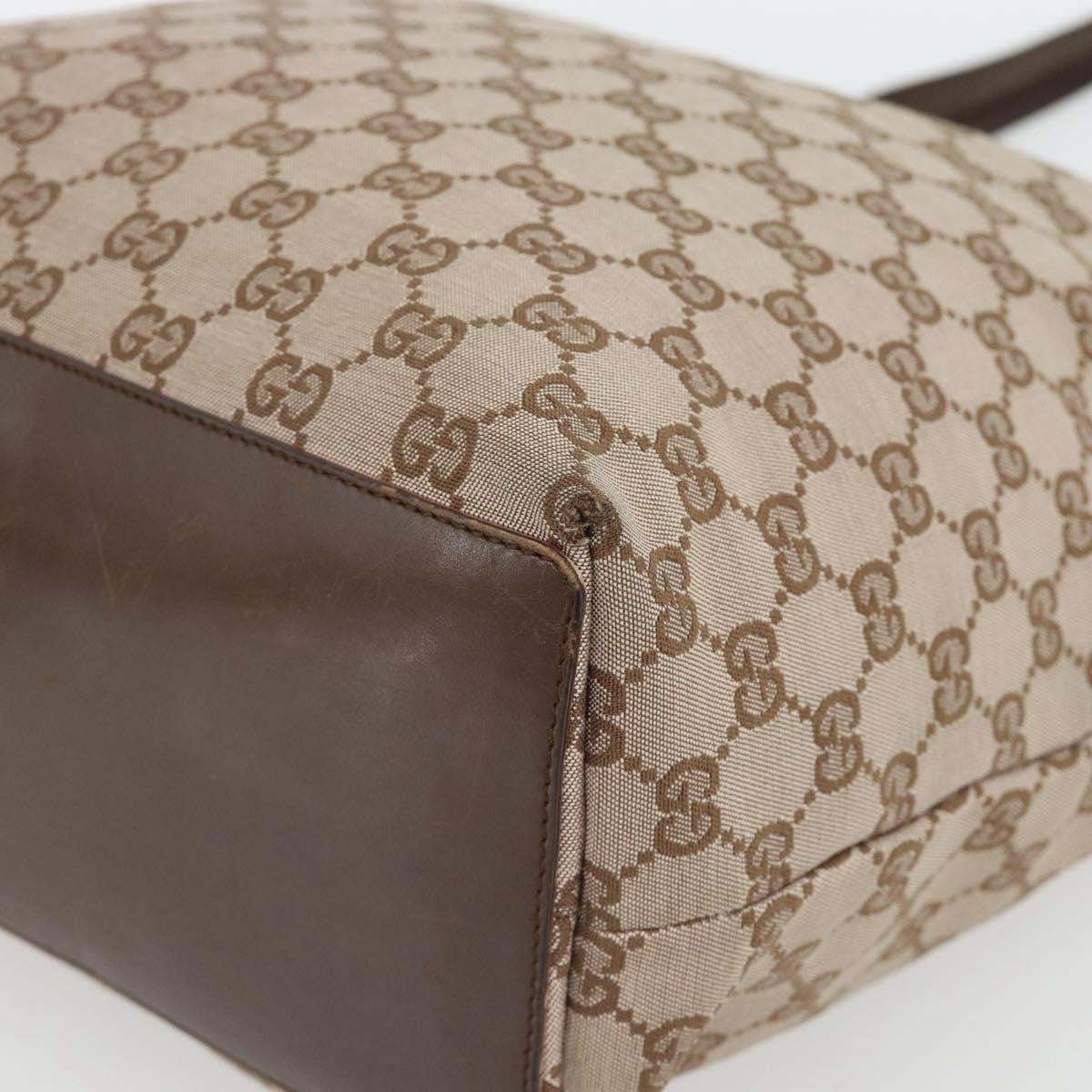 Gucci GUCCI GG Canvas Tote Bag Beige Gold 002 1098 1705 Authentic bs35275