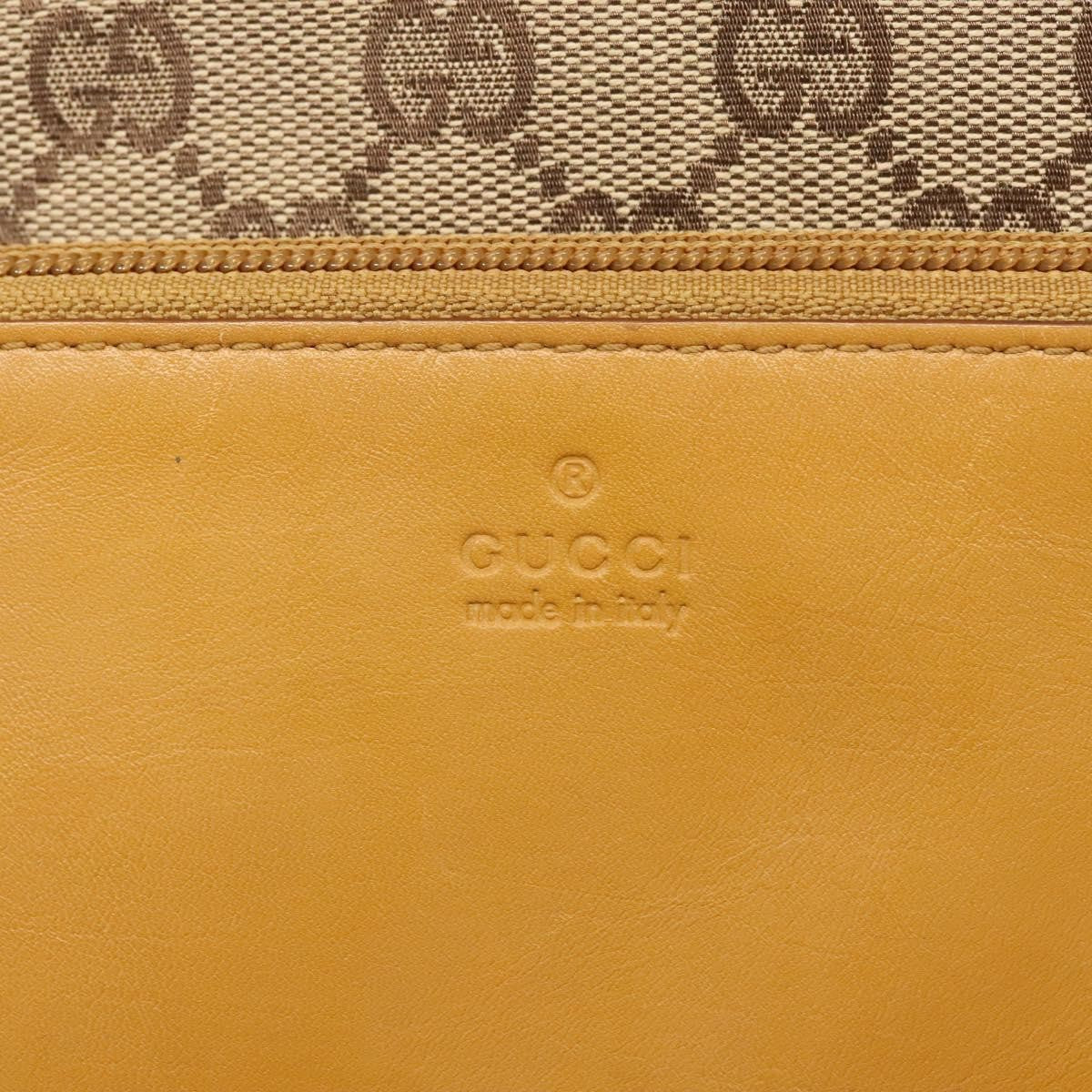 Gucci GUCCI GG Canvas Tote Bag Beige Silver 019 0402 Authentic th5862