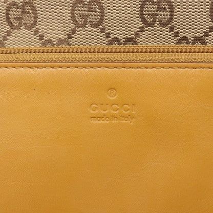 Gucci GUCCI GG Canvas Tote Bag Beige Silver 019 0402 Authentic th5862