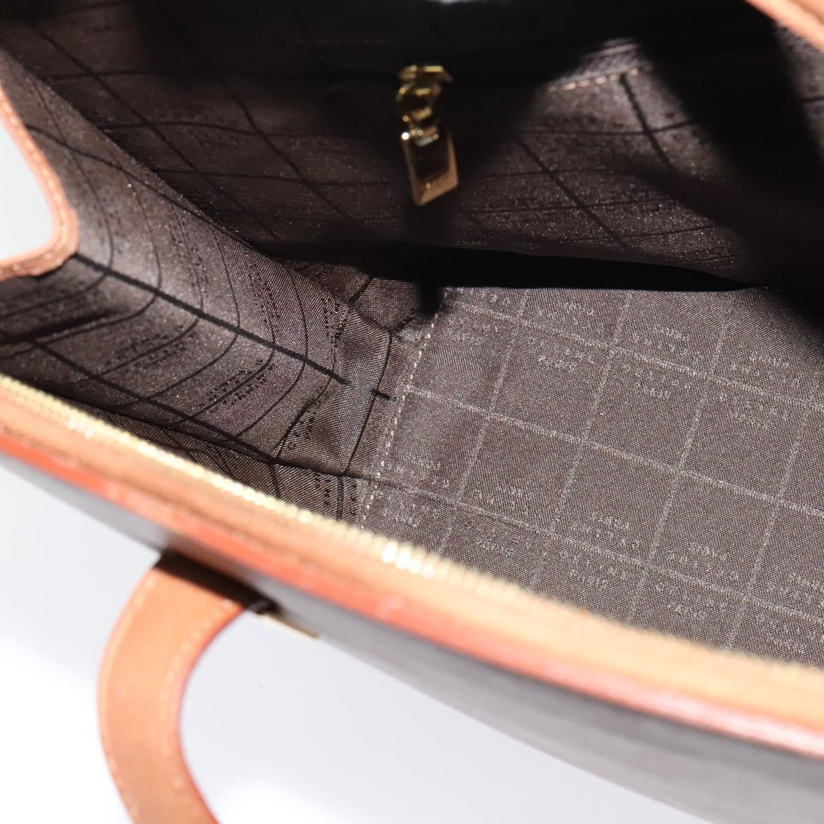 Celine CELINE Hand Bag Leather Brown Gold Authentic bs25822