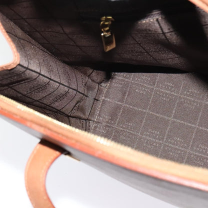 Celine CELINE Hand Bag Leather Brown Gold Authentic bs25822