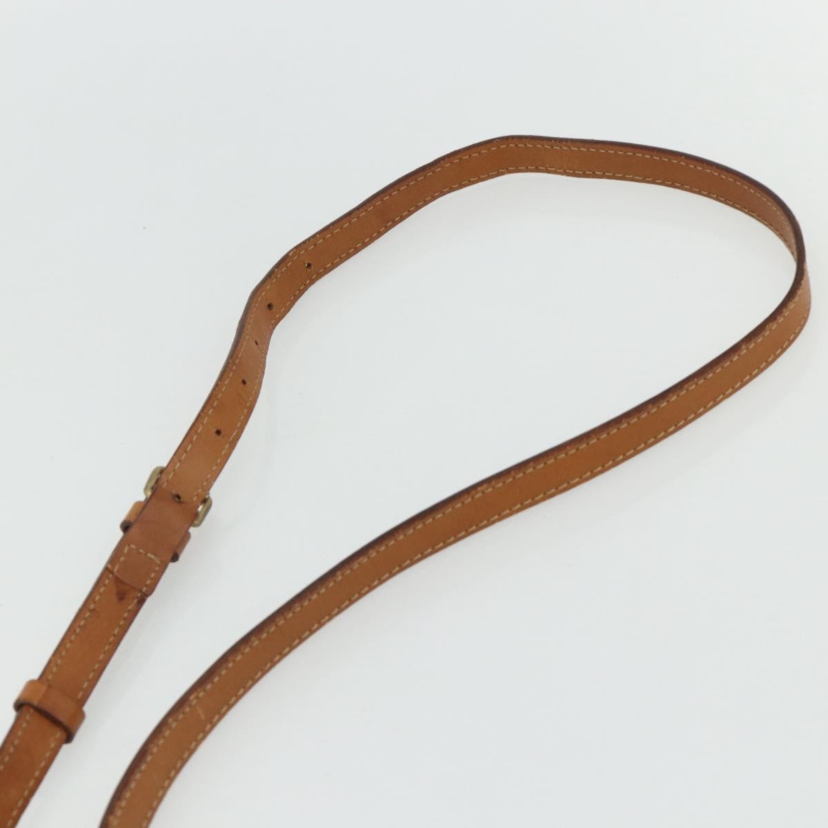 Celine CELINE Macadam Canvas Shoulder Bag PVC Leather White Gold Authentic ep14261