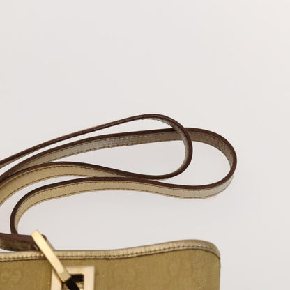 Gucci GUCCI GG Canvas Shoulder Bag 2 Set Beige Gold Authentic ti3169