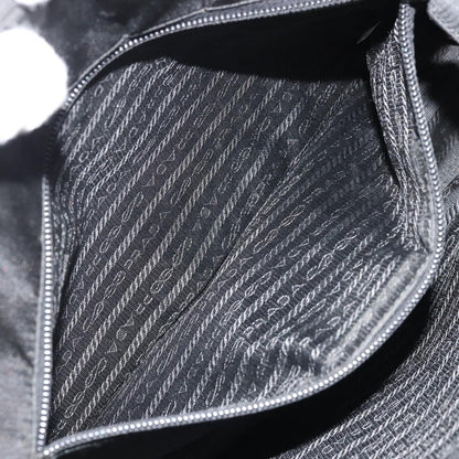 Prada PRADA Hand Bag Nylon Black Silver Authentic 175692