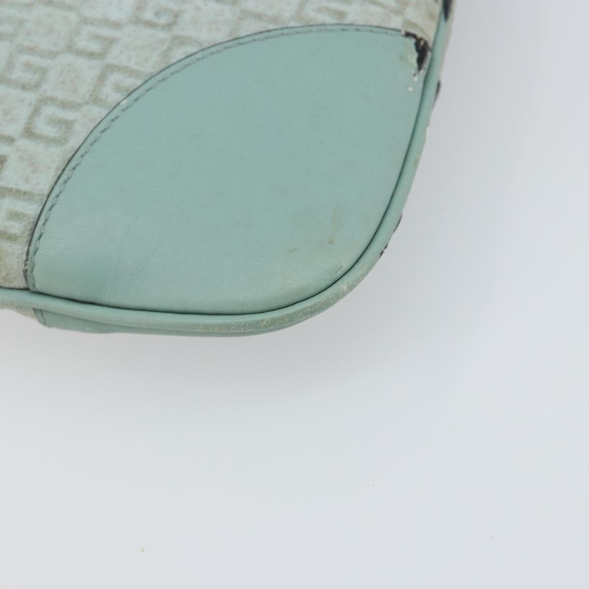 Gucci GUCCI Shoulder Bag Suede Light Blue Gold 001 4057 Authentic ep12851