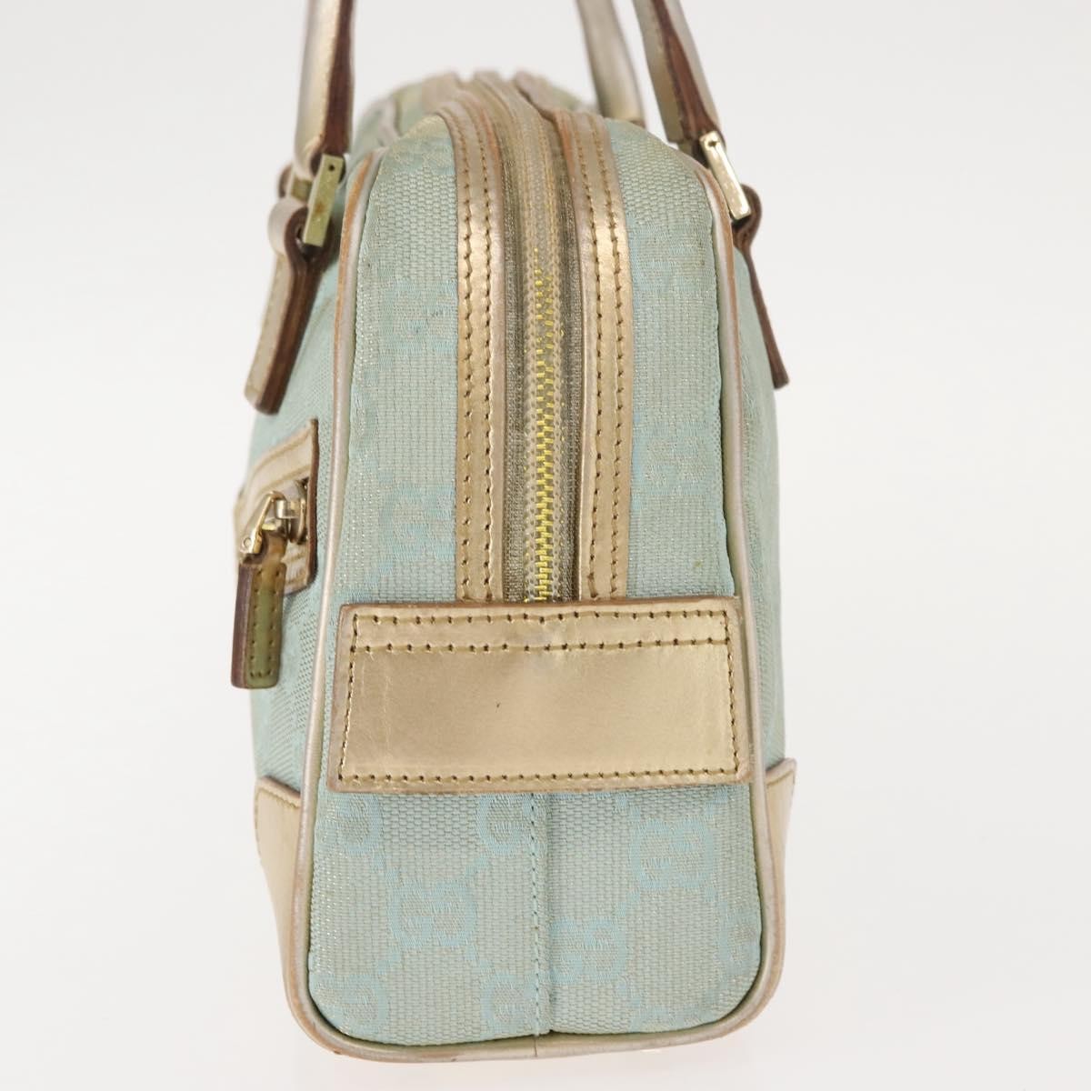 Gucci GUCCI GG Canvas Hand Bag Peppermint Gold 000 0852 Authentic 146975