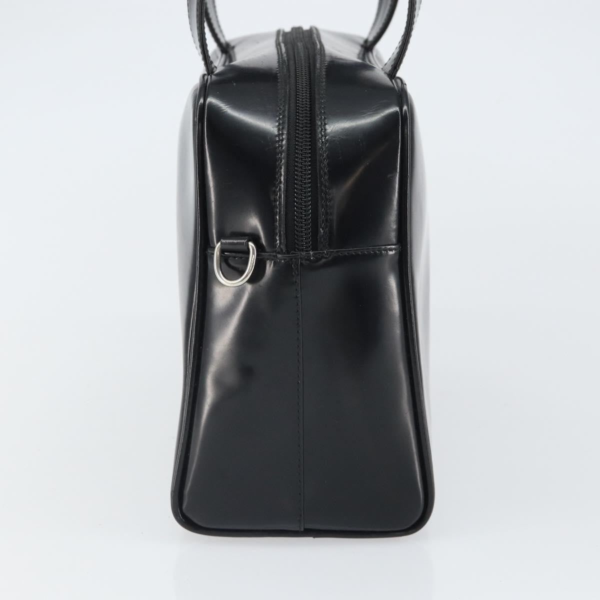 Gucci GUCCI Hand Bag Patent leather Black Silver 000 1274 0505 Authentic ep12647