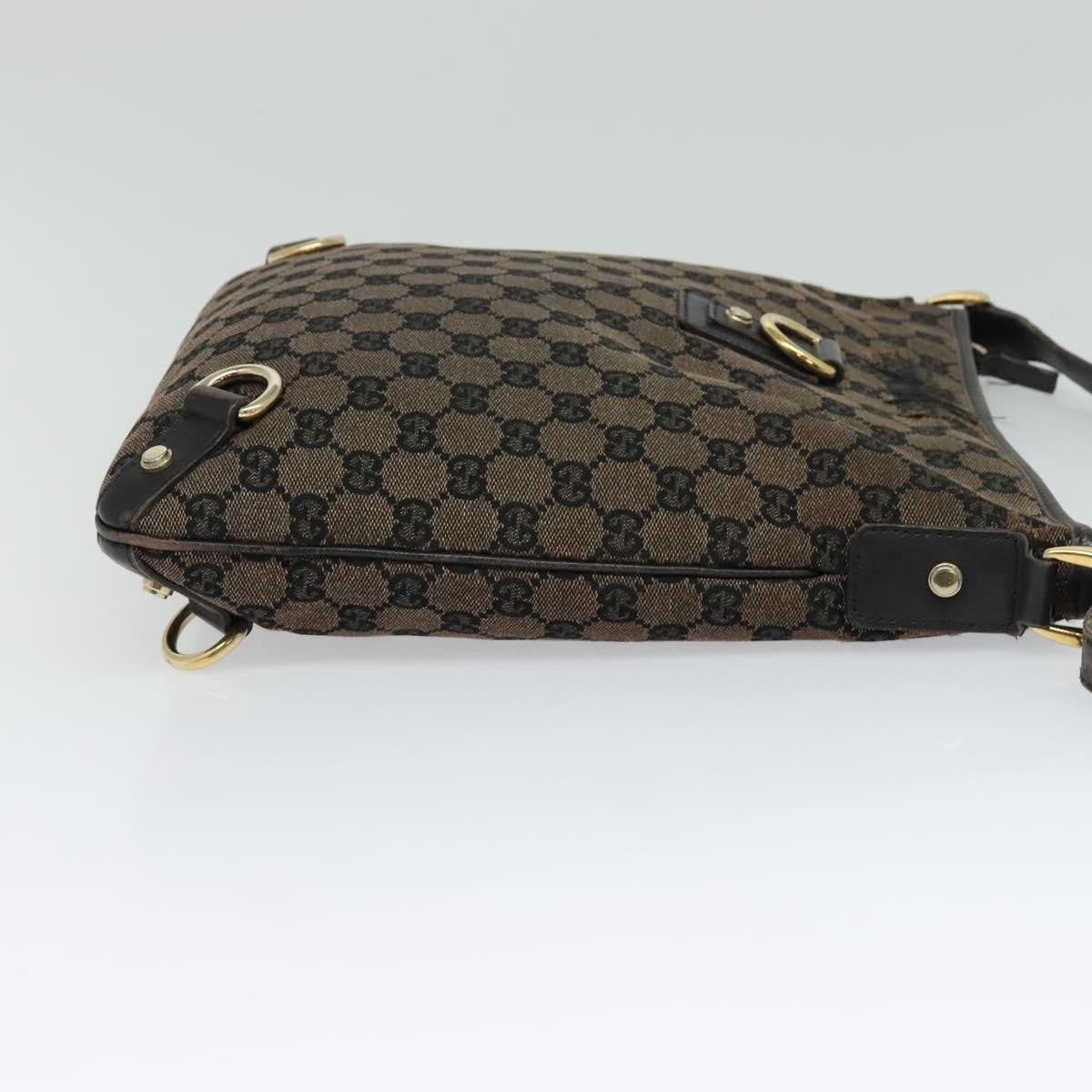 Gucci GUCCI GG Canvas Abbey Shoulder Bag Outlet Brown Gold 272400 Authentic ti3133