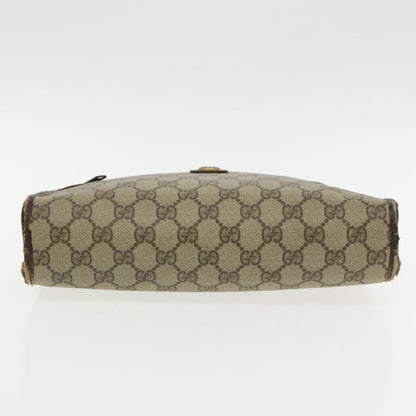 Gucci GUCCI GG Supreme Clutch Bag PVC Beige 97 01 037 Authentic 95525
