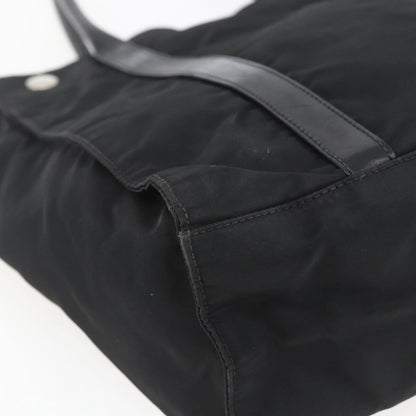 Prada PRADA Hand Bag Nylon Black Silver Authentic 153784