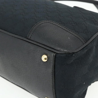 Gucci GUCCI GG Canvas Web Sherry Line Hand Bag Black Gold Red 177052 Authentic mr2358