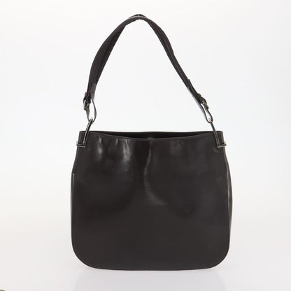 Gucci GUCCI GG Supreme Hand Bag Leather 2 Set Black Beige Authentic 173983