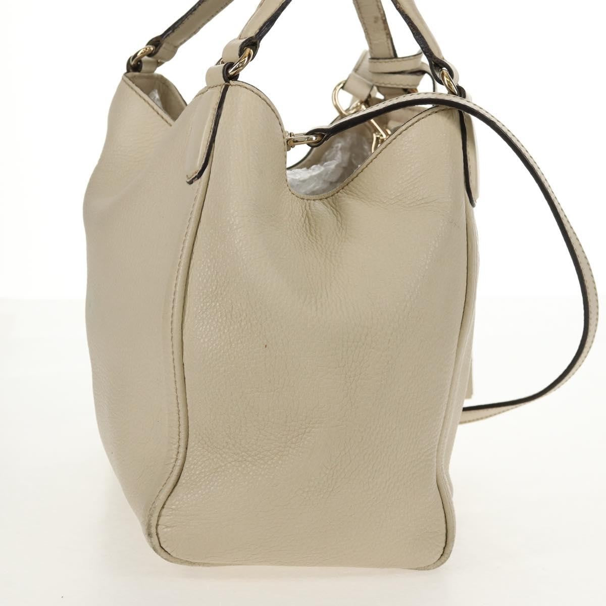 Gucci GUCCI Soho Shoulder Bag Leather 2way White Authentic ki5995