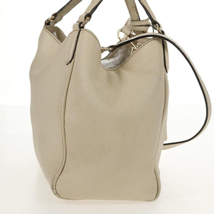Gucci GUCCI Soho Shoulder Bag Leather 2way White Authentic ki5995