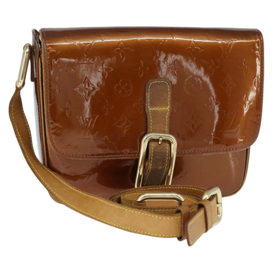 Louis Vuitton LOUIS VUITTON Monogram Vernis Christie GM Bag Bronze M91107 LV Authentic 147762