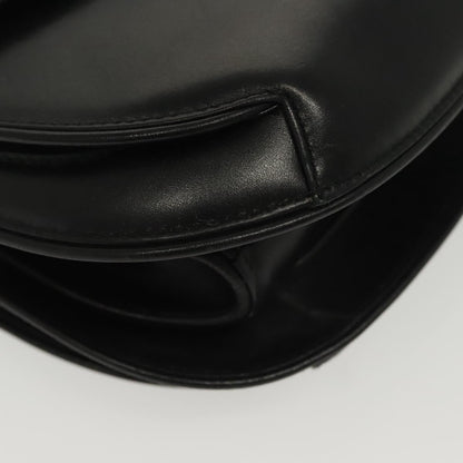 Gucci GUCCI Hand Bag Leather Black Gold 000 056 0004 Authentic ep10863